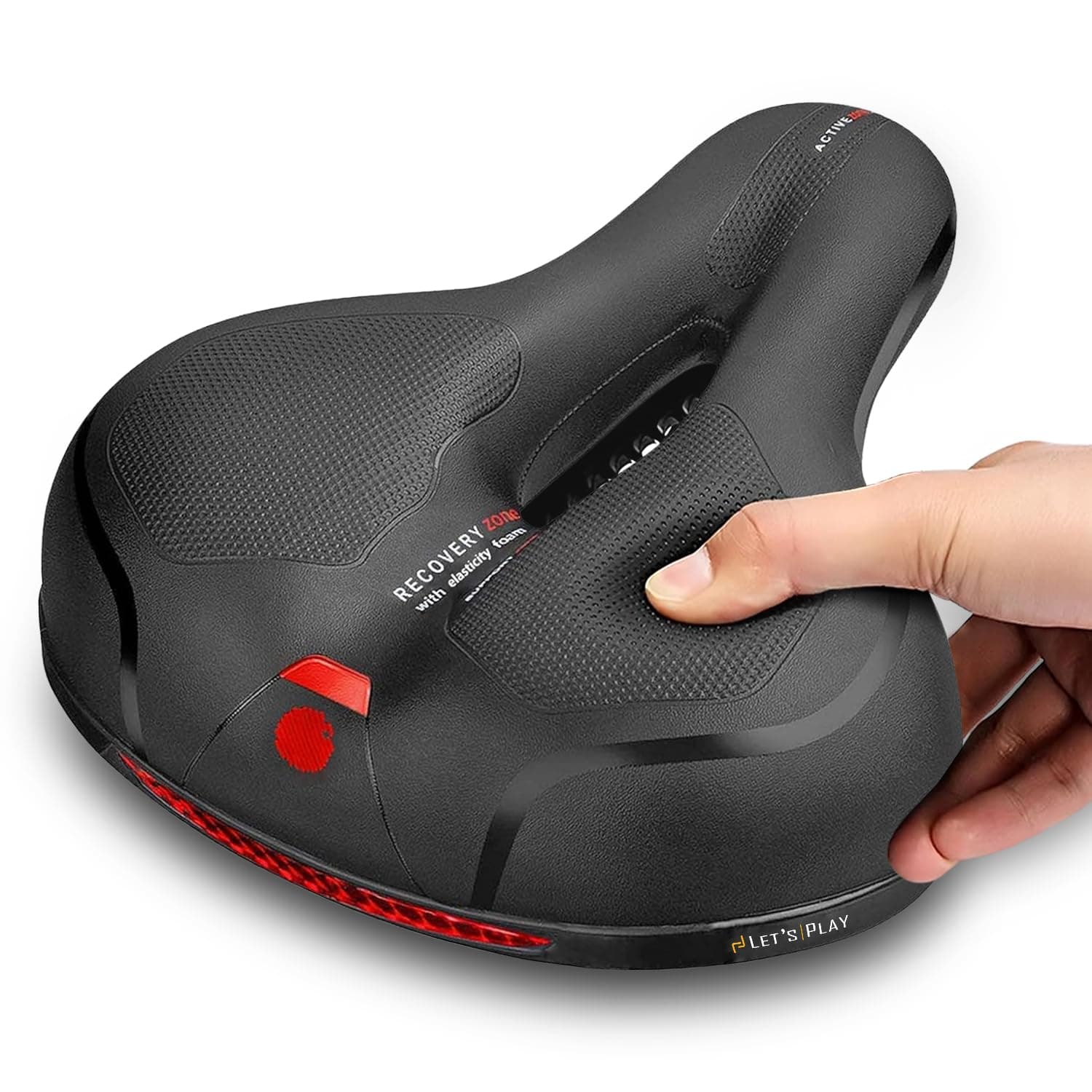 LET'S PLAY® Bicycle Seat, Big Butt Saddle Bicycle Saddle, Mountain Bike Seat Bicycle Accessories Shock Absorber, Spring Saddle Bike