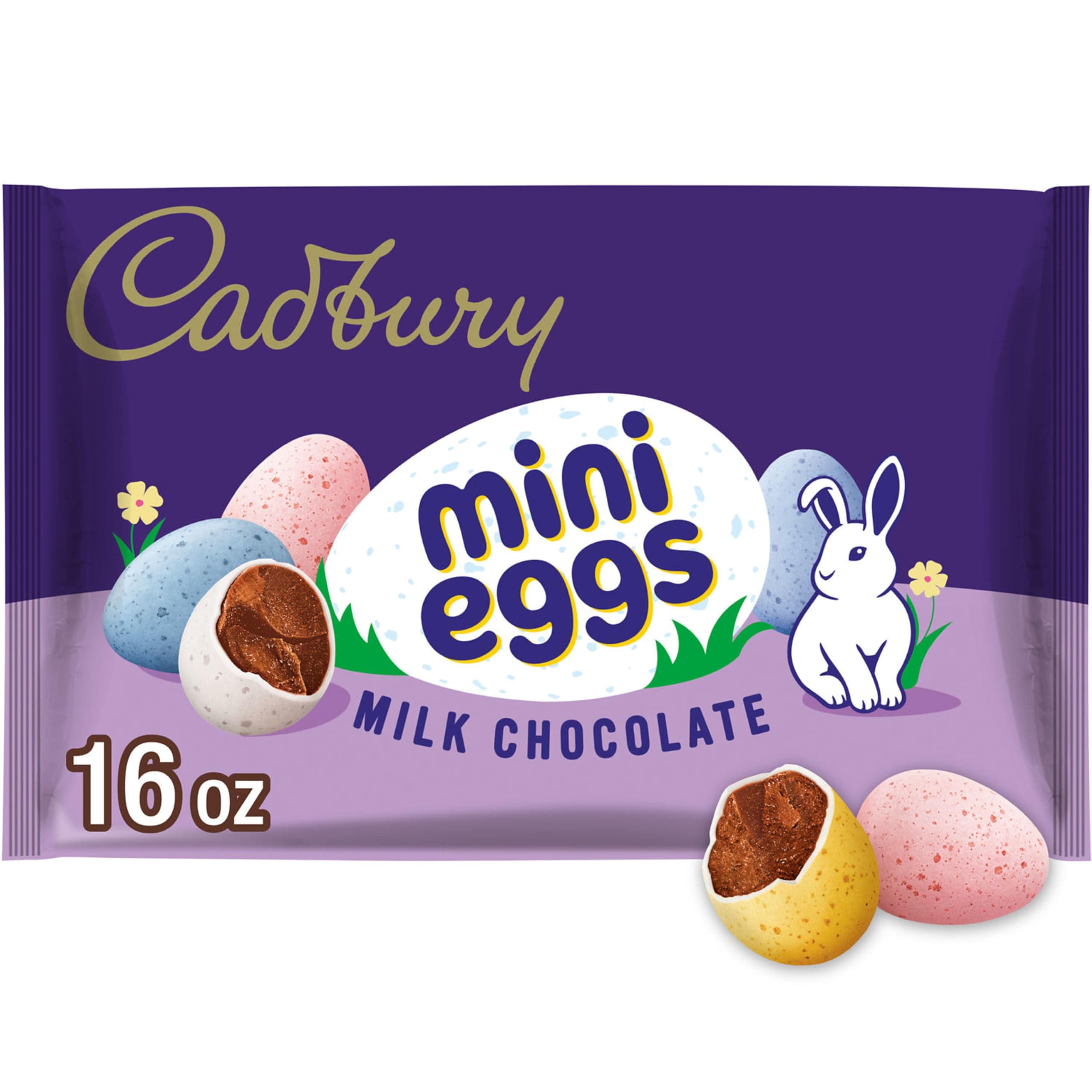Cadbury Mini Milk Chocolate Eggs, Easter Basket, Easter Candy Bag, 16 Ounces
