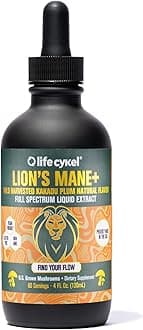 Life Cykel - Lion's Mane Mushroom Extract with Kakadu Plum - Brain Booster Nootropic for Memory, Focus & REM Sleep - Non-GMO, Organic Mushroom Tincture - 4 Fl Oz (60 Servings)