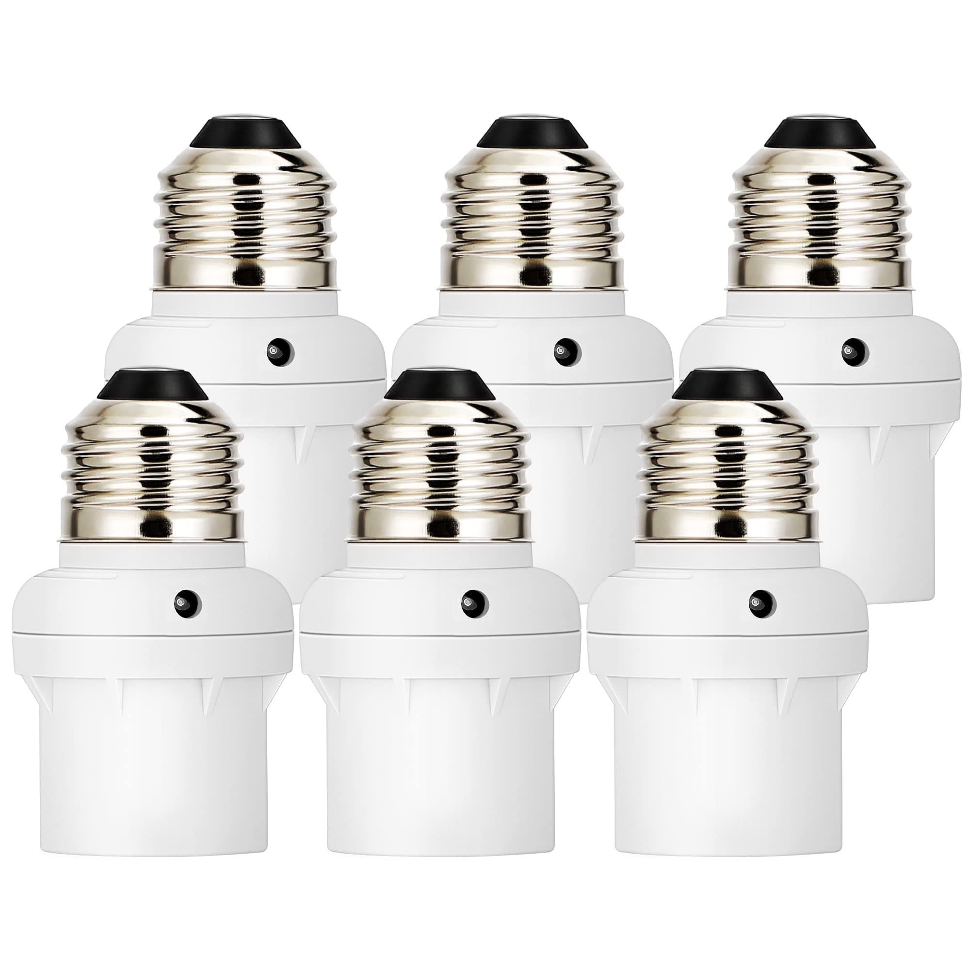 6 Pack White Light Sensor Socket
