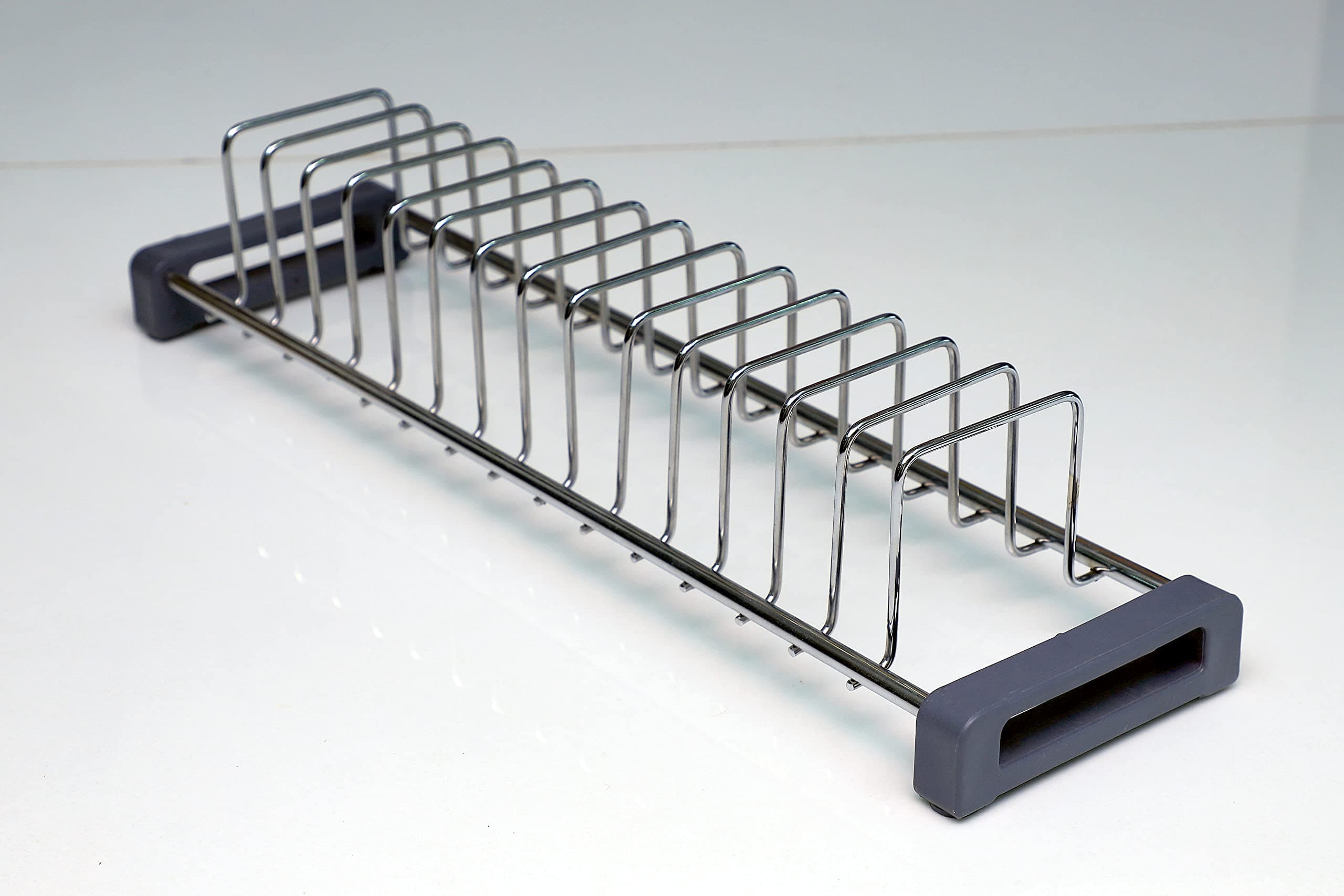 Aarvi Fab Stainless Steel Multipurpose Kitchen Plate Rack/Thali Rack/Dish Rack/Thali Stand/Dish Stand/Utensil Rack/Sink Drainer for Kitchen - 14 Section Stainless Steel - Silver Chrome Finish