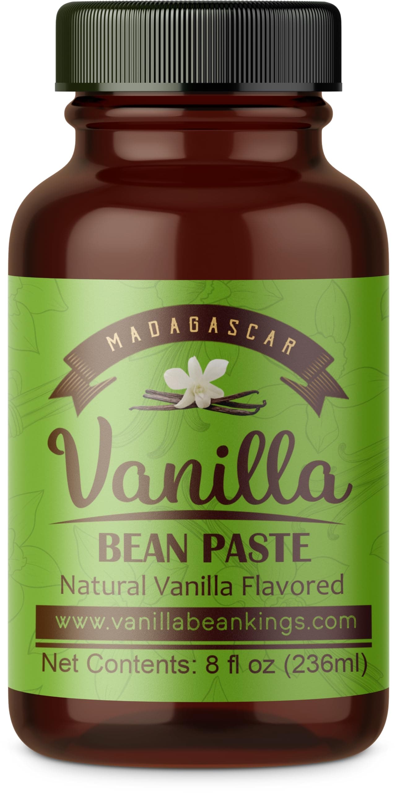 Vanilla Bean Paste for Baking and Cooking - Gourmet Madagascar Bourbon Blend made with Real Vanilla Seeds - 8 Ounces