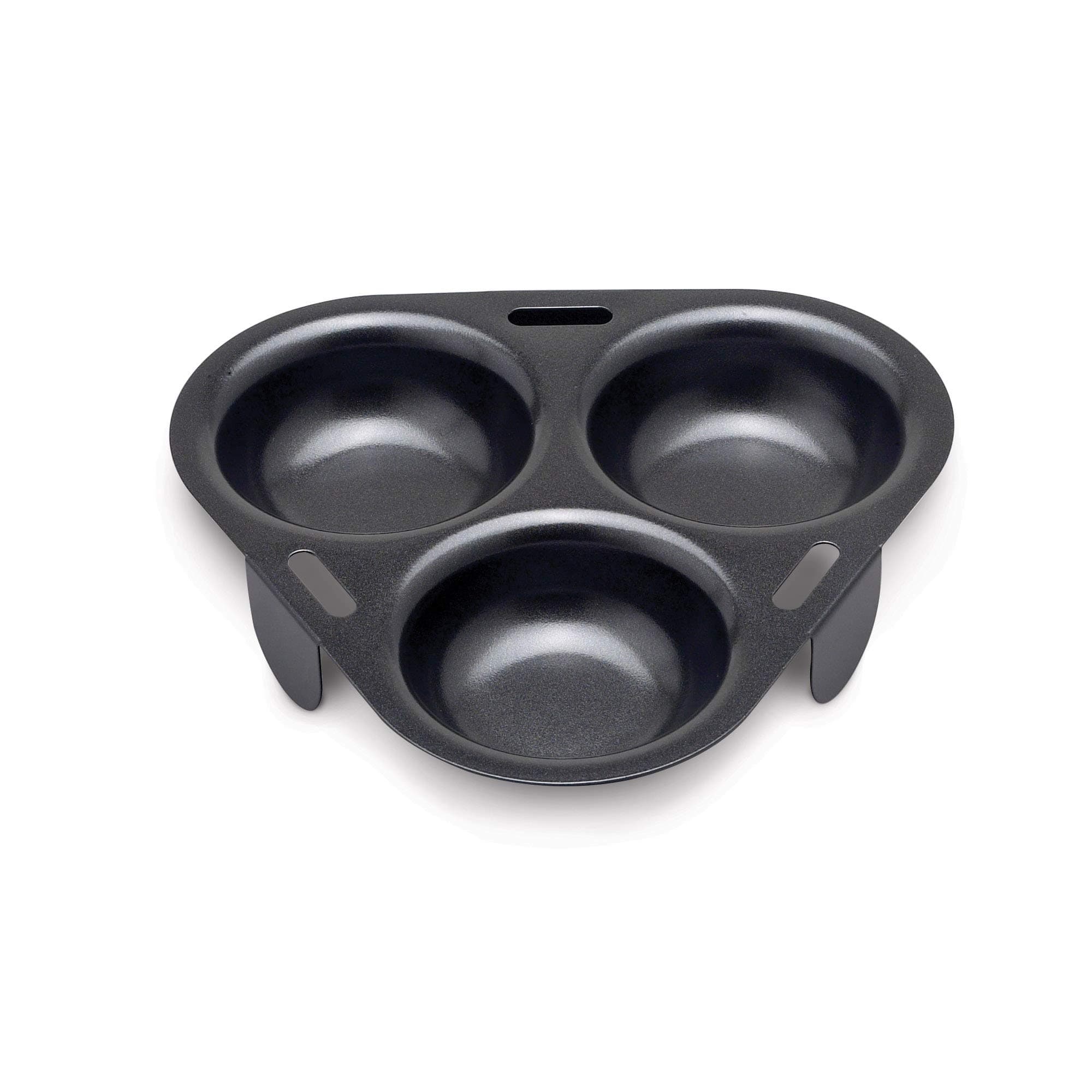 HIC Kitchen Non-Stick 3-Egg Poacher Insert, PFOA and BPA Free, Fits 8-Inch and Larger Pans