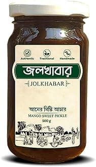 JOLKHABAR | MISTI AAM ACHAR 500gm Pack | SWEET MANGO Pickle | Authentic Traditional Handmade | Bengali Recipe | 500gms