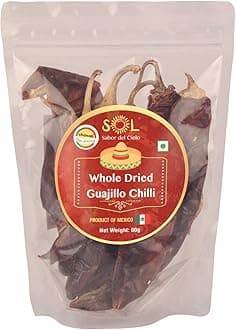 - Sol Whole Dried Guajillo Chillies with stem, 60g