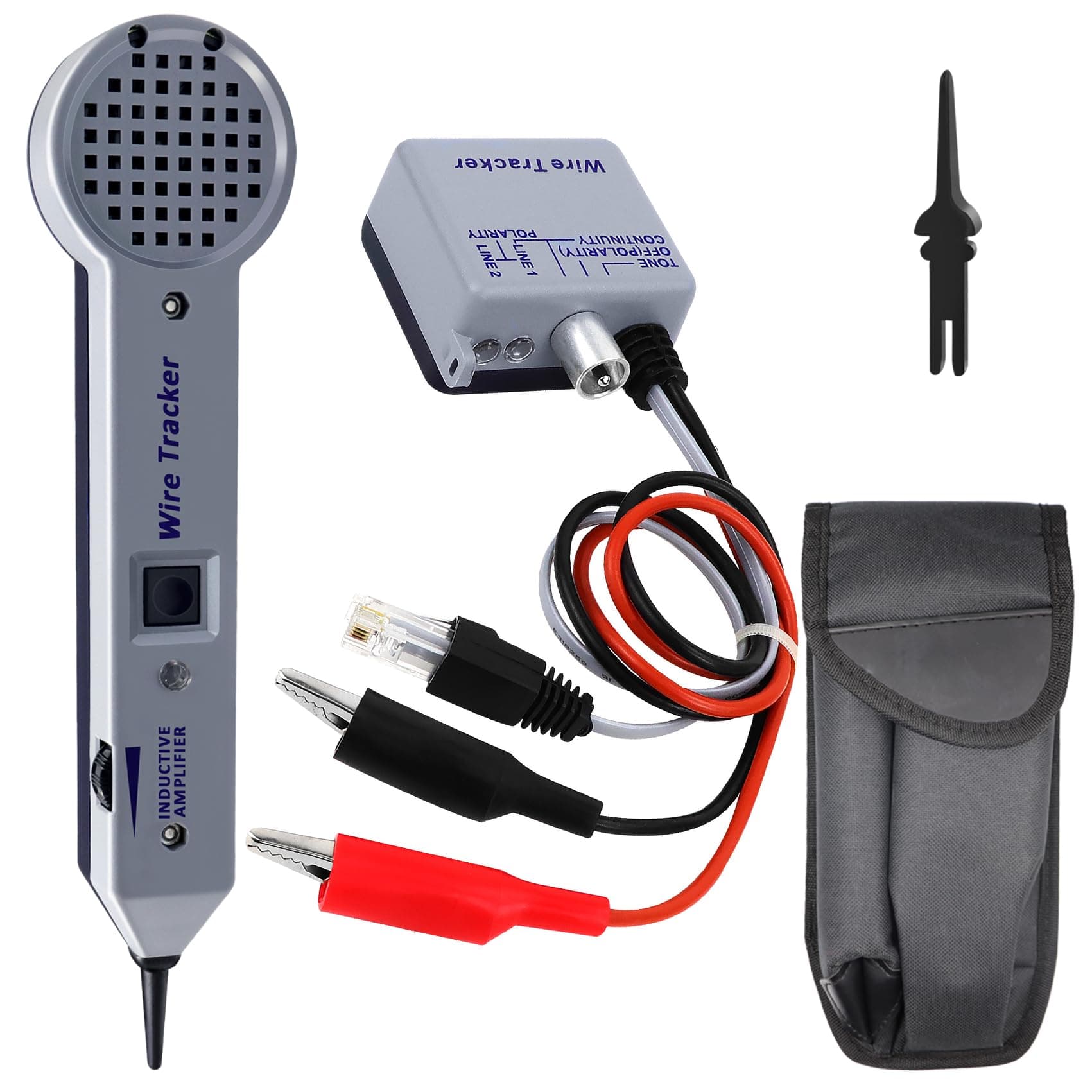 Tone Generator kit, Wire Tracer Circuit Tester, 200EP High Accuracy Wire Tester Kit, Wires Tone Tracer, Multi-Tone Cable Test Kits with Inductive Amplifier for Network Cables Collation