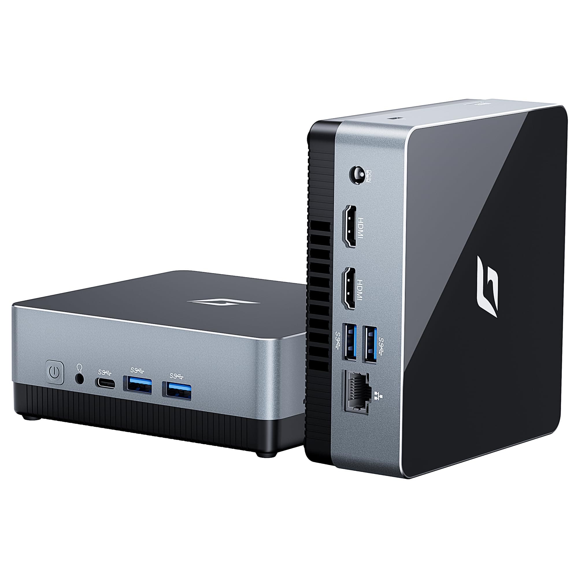 CyberGeek Nano J1 Linux Mini PC, N5095A Quad-Core, Small Desktop Computers with 16GB RAM, 1TB PCIe SSD, 4K Dual Display, WiFi, Type-C, RJ45, VESA, Ubuntu OS for