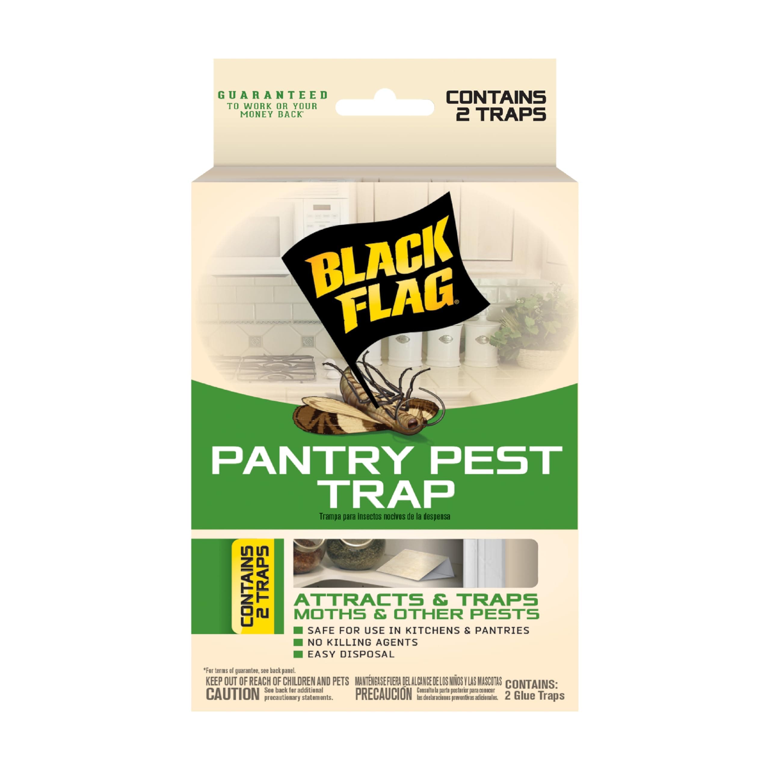 Pantry Pest Trap 2 Count, Insect Traps, Safe For Use In Kitchens And Pantries