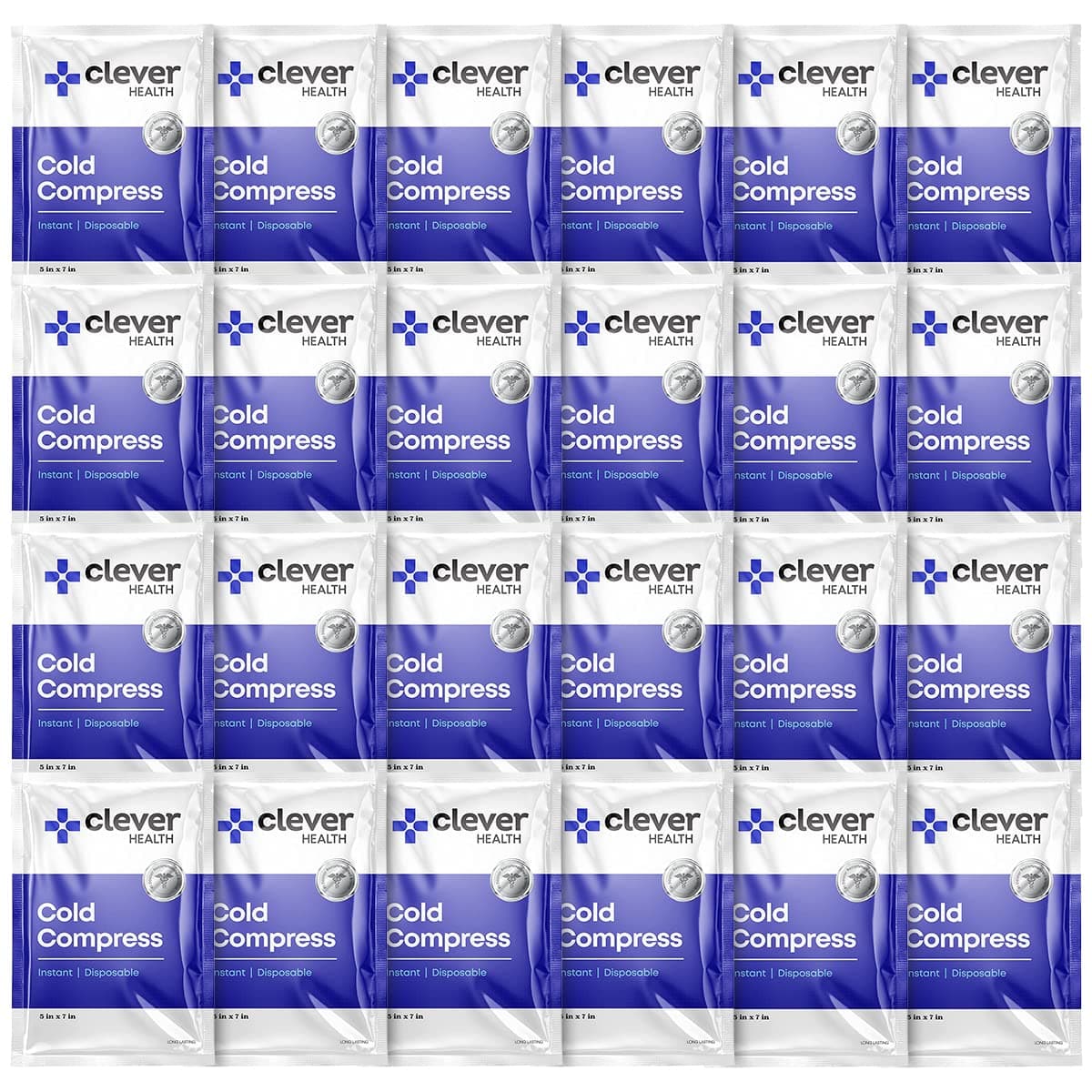 Instant Cold Pack | Disposable Ice Packs 5x7 Inches, 24 Pack.