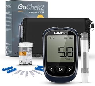Blood Glucose Monitor Meter Diabetes Test Kit [2023 Upgrade] with Hypo and Ketone Warning, Meal Marker, 500 Memories, Blood Sugar Tester with 10 Test Strips and 10 Lancets - in mmol/L