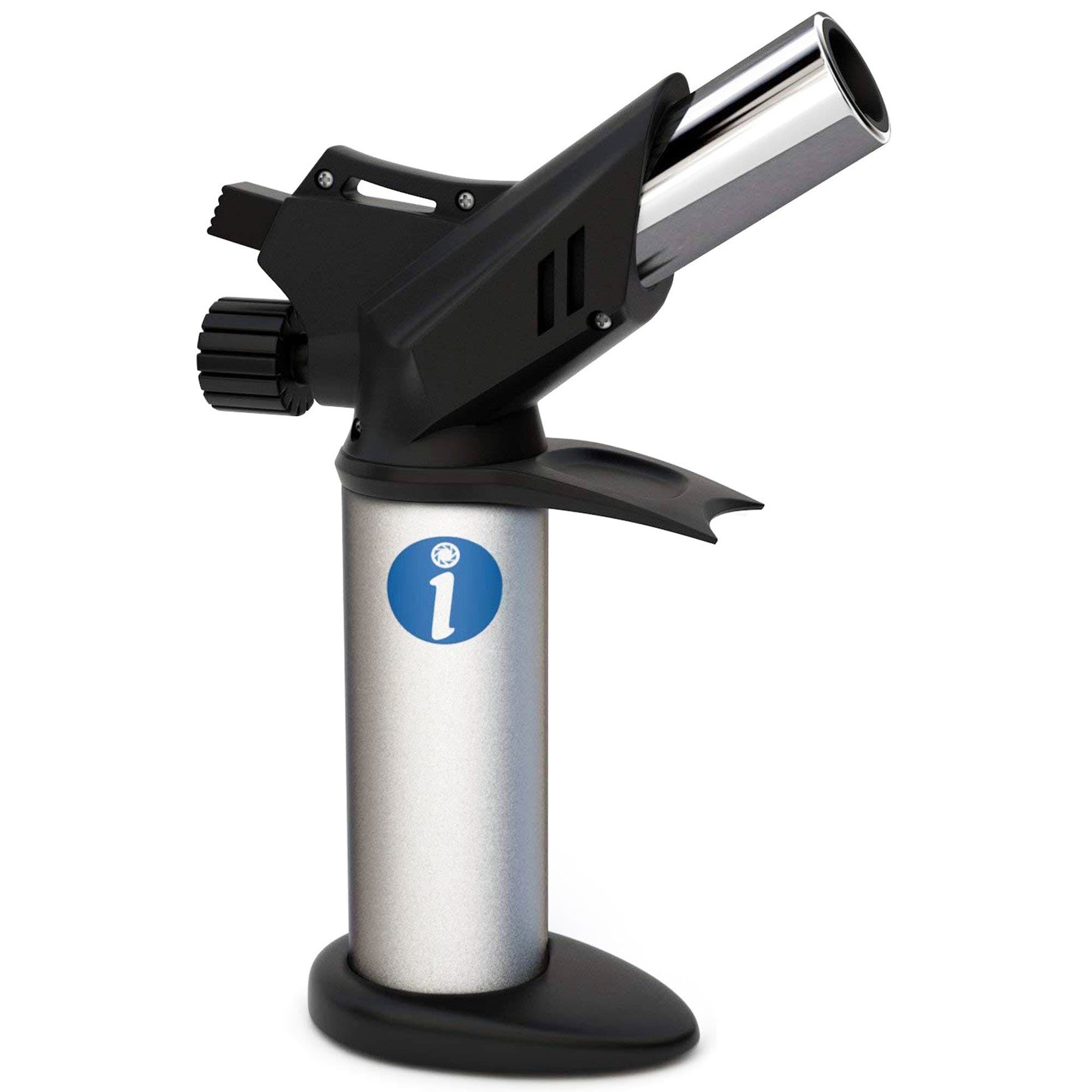 Culinary Torch Lighter for Creme Brulee, Sous Vide, Searing - Professional Food Cooking Torch for Chef and Home Kitchens - Handheld Butane Blow Torch for Art and Crafts by Ingeniosity Products