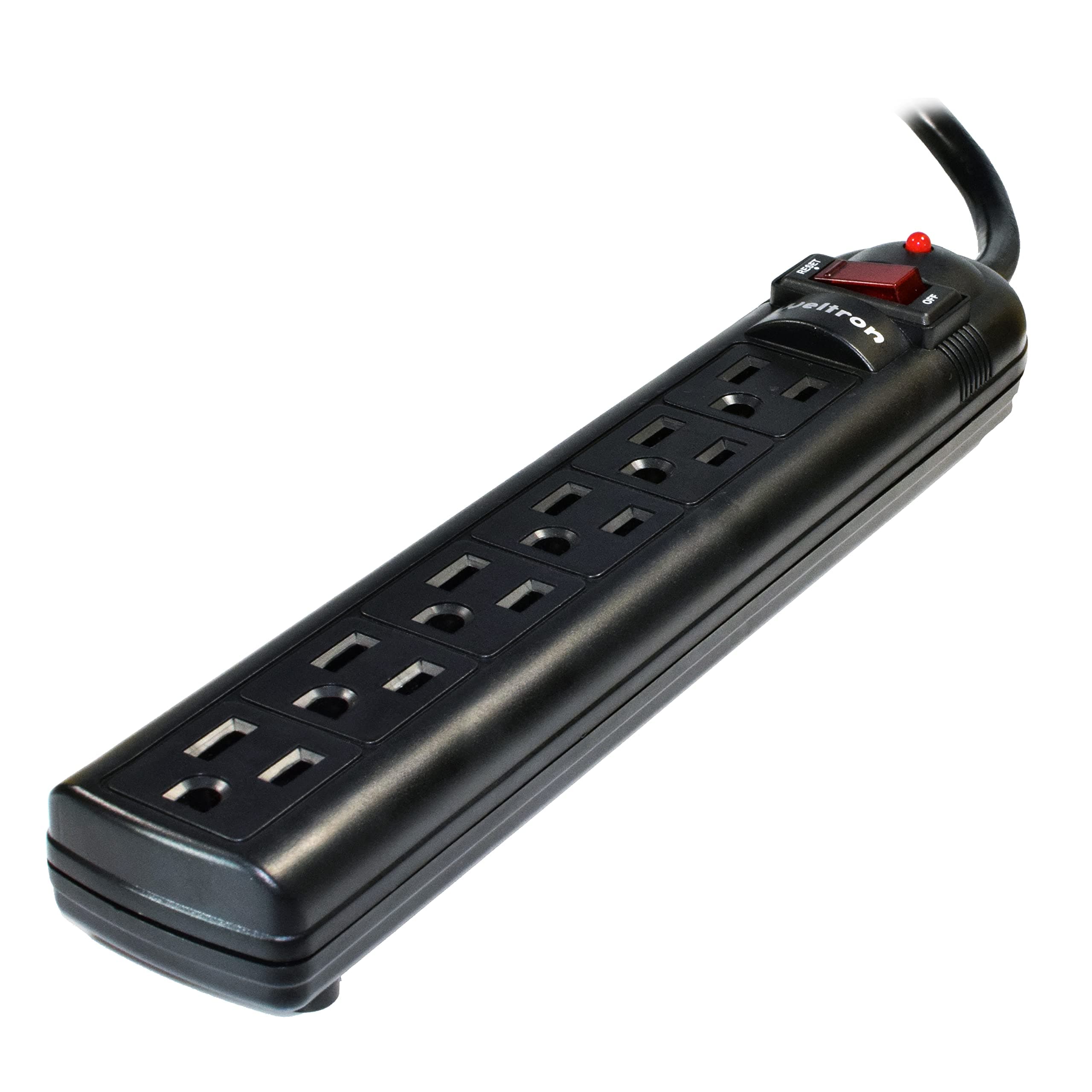 Weltron - Surge Protector 3FT. (WSP-600PLF-3BK)
