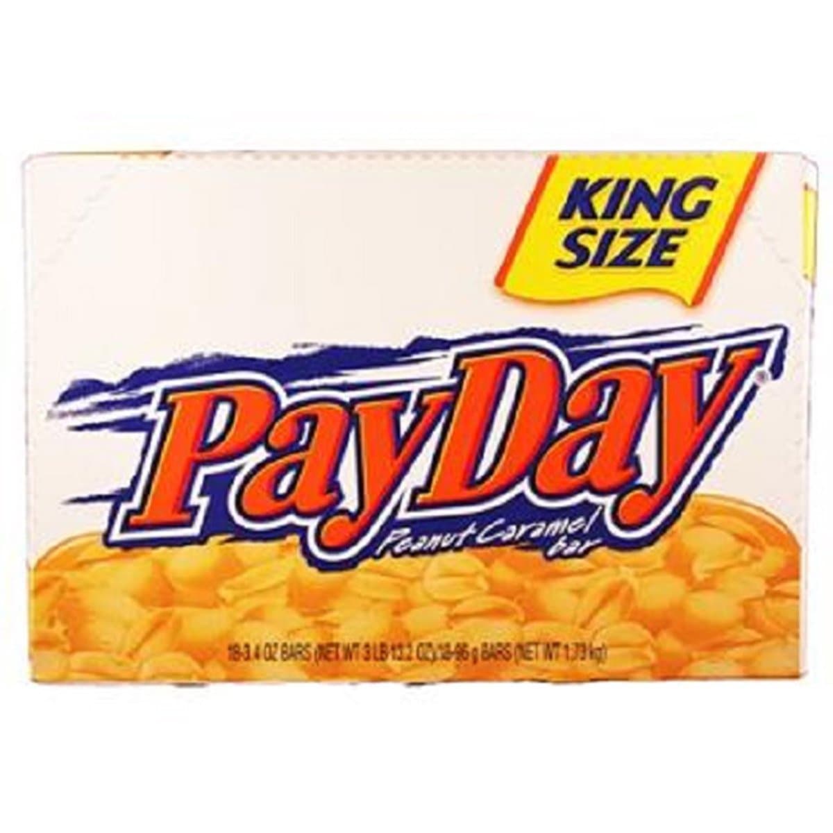 Payday, King Size Peanut Caramel Bar, Count 18 (3.4-oz) - Chocolate Candy/Grab Varieties & Flavors