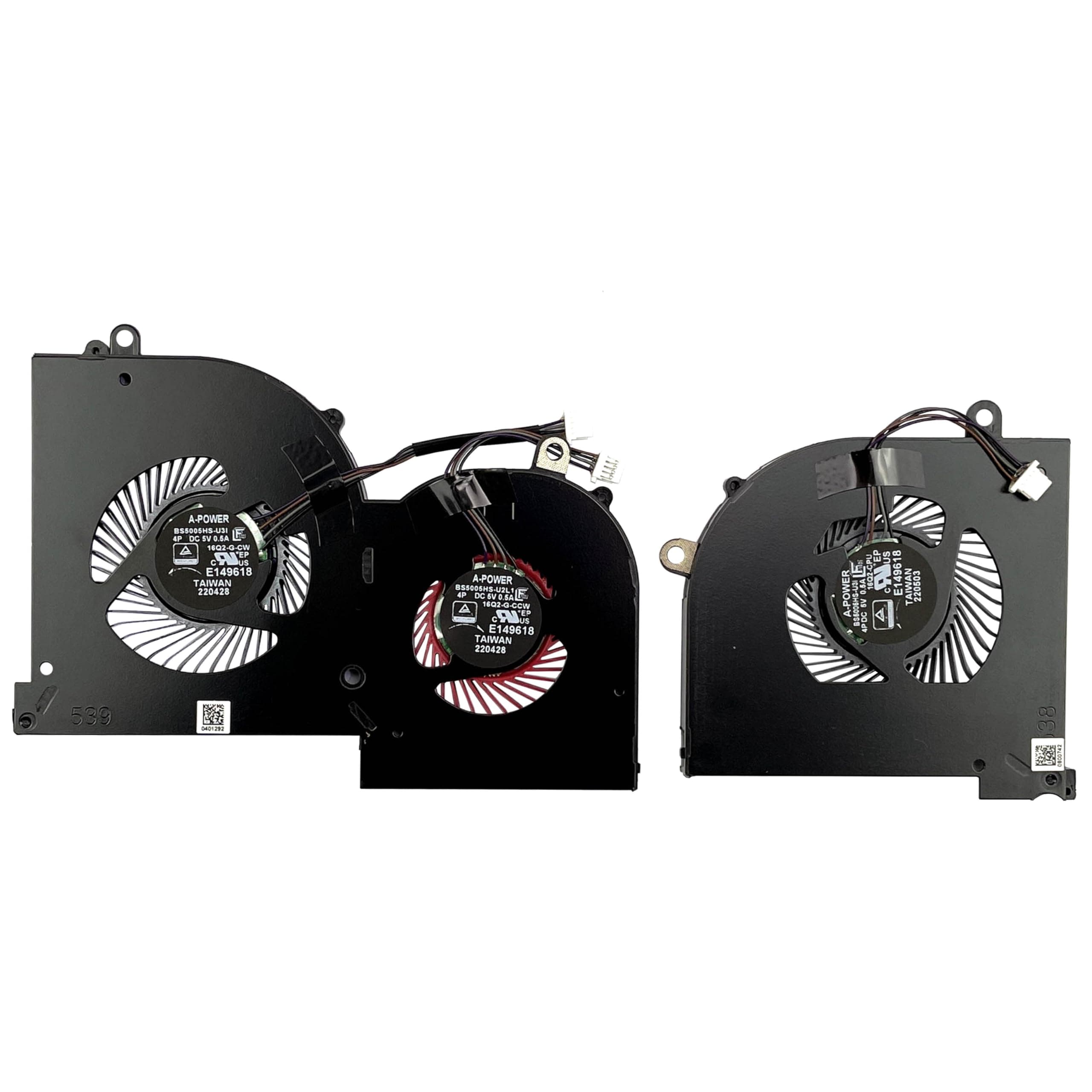 BestParts New Genuine CPU+GPU Cooling Fan Replacement for MSI GS65 Stealth Thin, P/N: MS-16Q2 MS-16Q3, 16Q2-CPU 16Q2-G-CCW (Note: Only fits ''Thin'' Series)