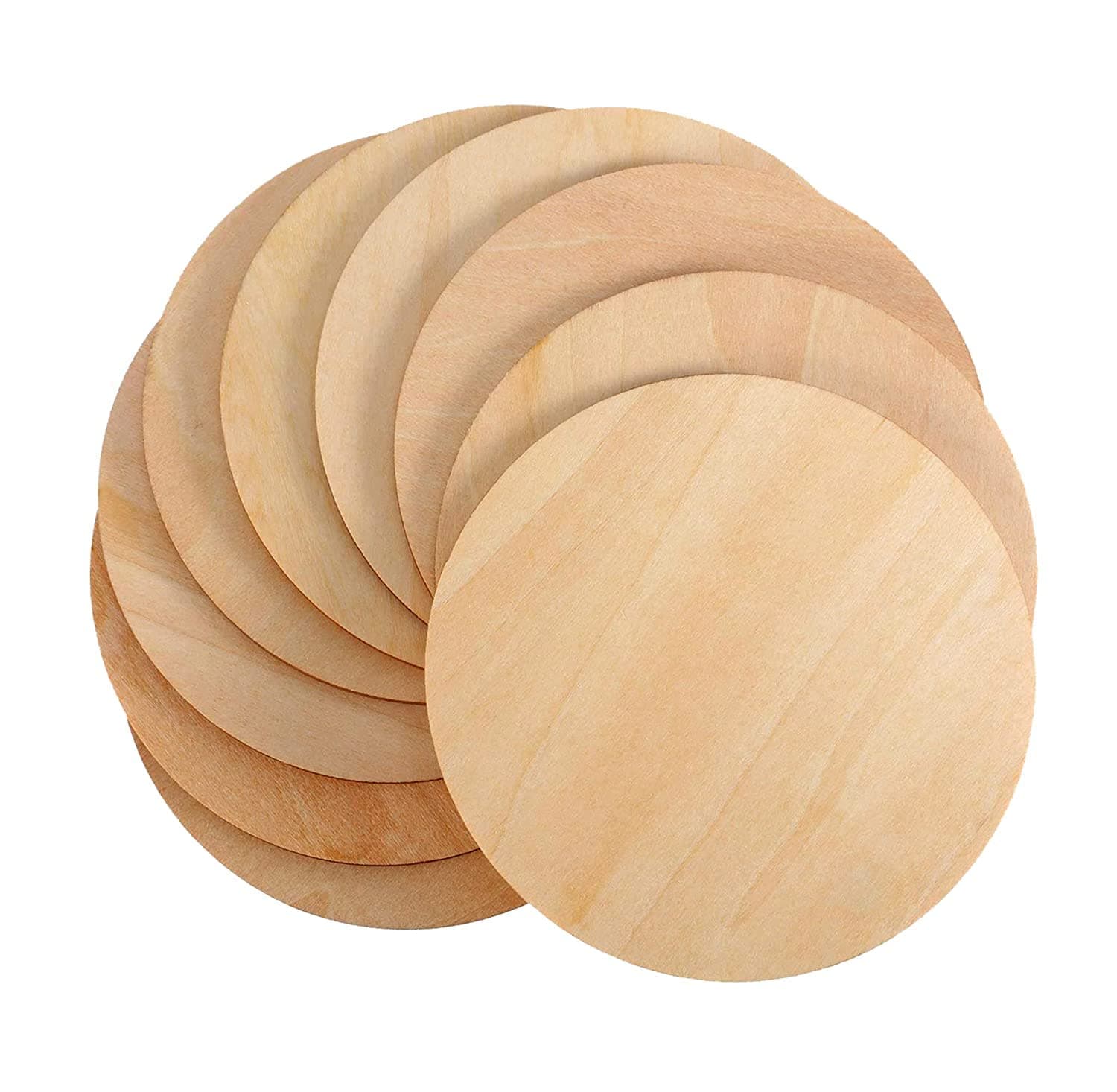 100 Pcs 3 Inch Round Shaped MDF Coasters Plain Wooden Art Craft Coaster Blank Cutouts for Tea Coffee Painting Wood Sheet Craft, Decoupage,Resin Mandala Art Work & Decoration, 2.5mm thick (100)