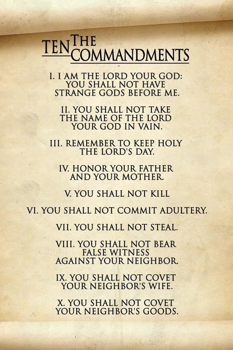 KWEI 10 Commandments.Art Poster Print Wall Decorative Paper 20-Inch by 30-Inch