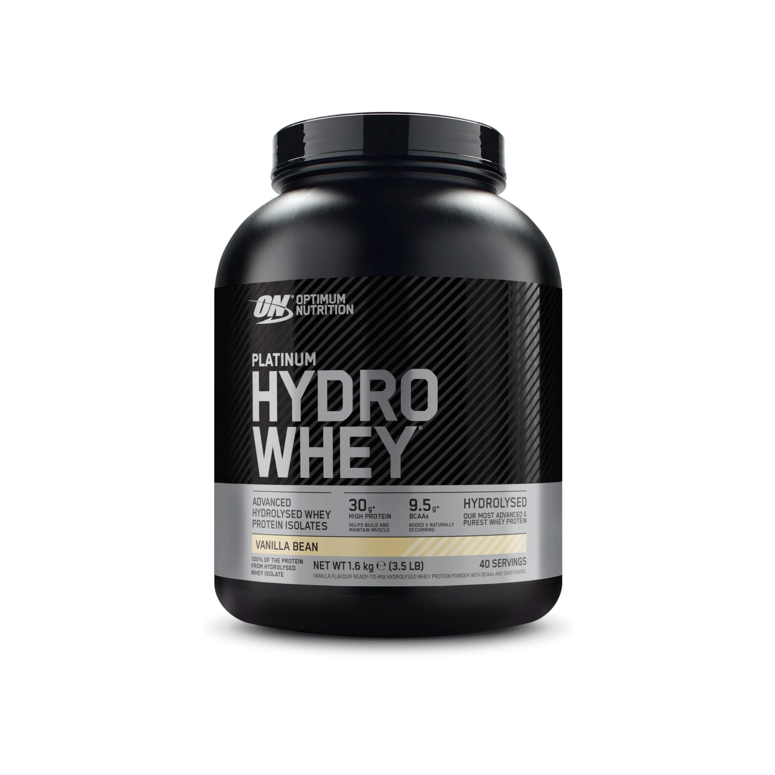 Platinum Hydro Whey, Hydrolysed Whey Protein Isolate Powder with Essential Amino Acids, Glutamine and BCAA, Vanilla Bean Flavour, 40 Servings, 1.6 kg