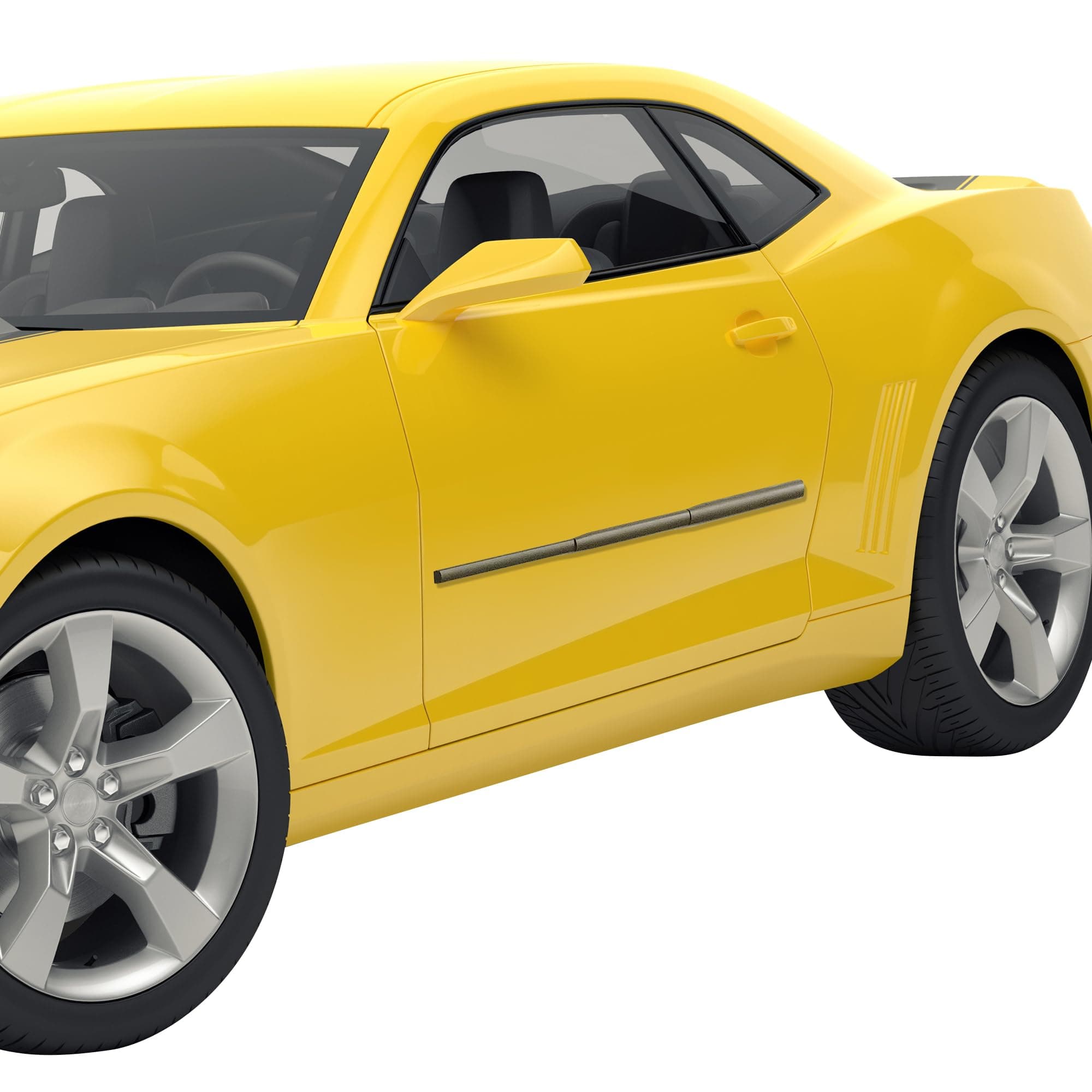 Dent Prevent Car Door Protector - Removable Magnetic Strips, Customizable Fit, Prevents Dents, Scratches & Dings, Set for 2-Door Vehicles, Matte Black