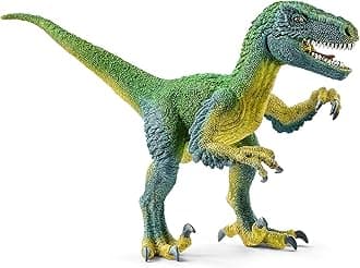 Schleich Dinosaurs Realistic Velociraptor Figurine with Moving Jaw - Detailed Prehistoric Jurassic Dino Figurine and Toy Truck - Durable for Fun Play for Boys and Girls - Kids 5+ | 14585