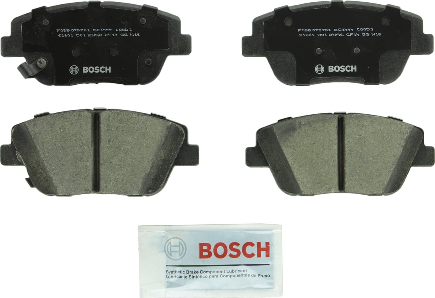 BC1444 QuietCast Premium Ceramic Disc Brake Pad Set - Compatible With Select Hyundai Sonata; Kia Optima; FRONT | REAR