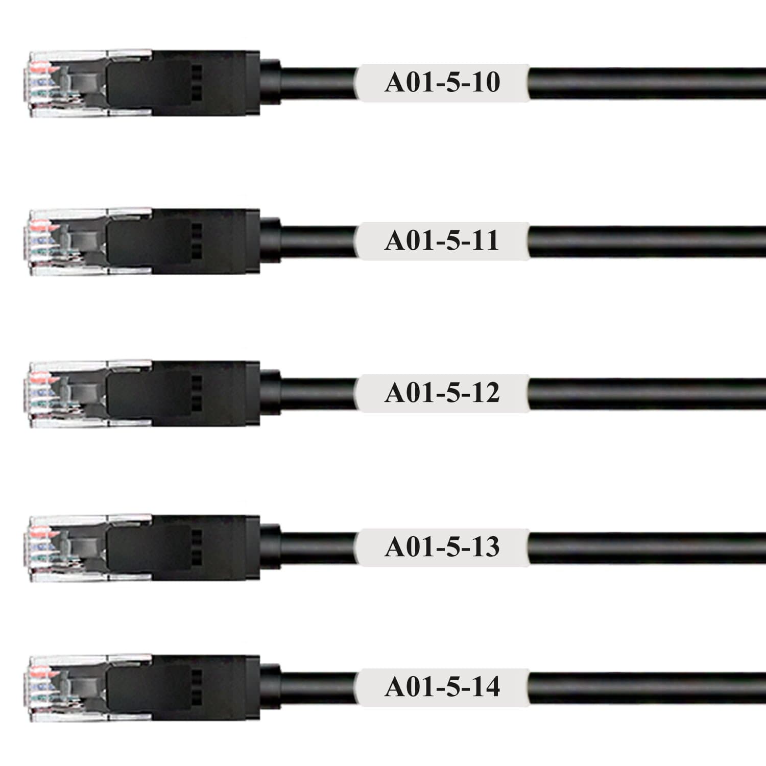 Self-Laminating Wrap Around Cable Labels – Letter Sheet Laser Printer Only – for Wire Marking Identification (50 Sheets (1600 Labels), White)