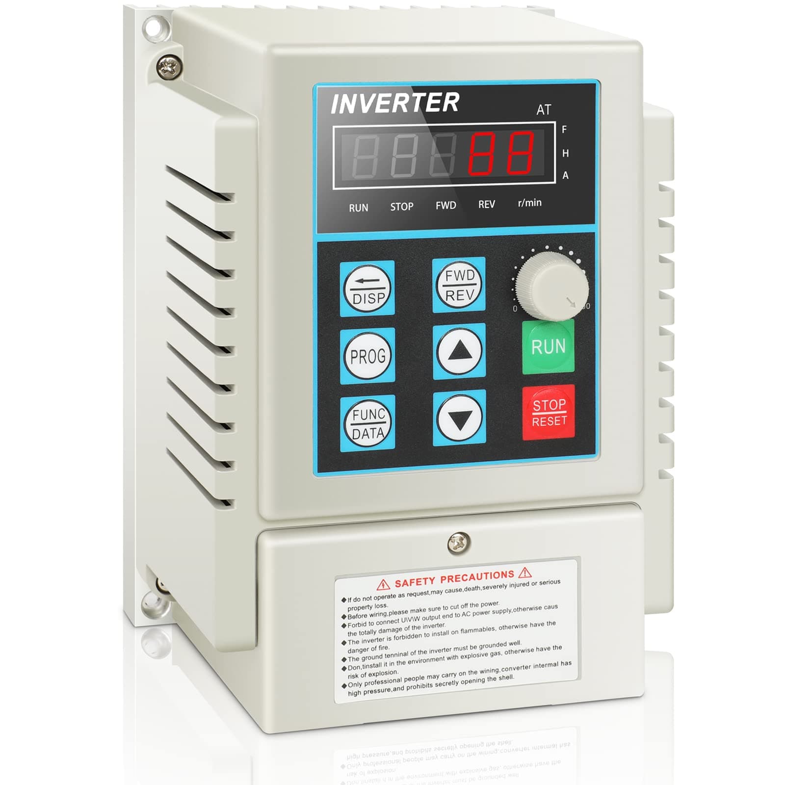 AC 220V/0.75kw 1HP Variable Frequency Drive, 5A VFD Inverter Single-Phase to Three-Phase Frequency Converter for Spindle Motor Speed Control