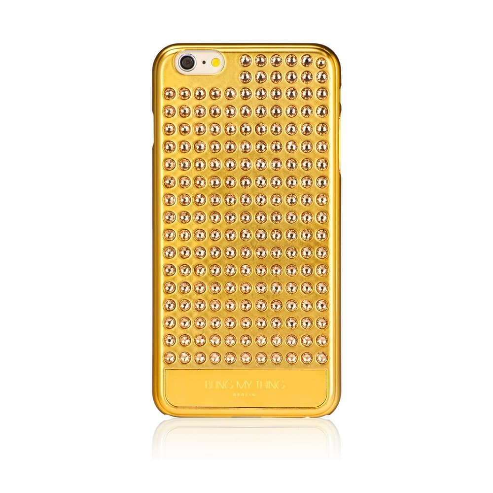 Bling My Thing Extravaganza Design Case with Swarovski Elements for iPhone 6 Plus - Retail Packaging - Metallic Gold/Pure Gold
