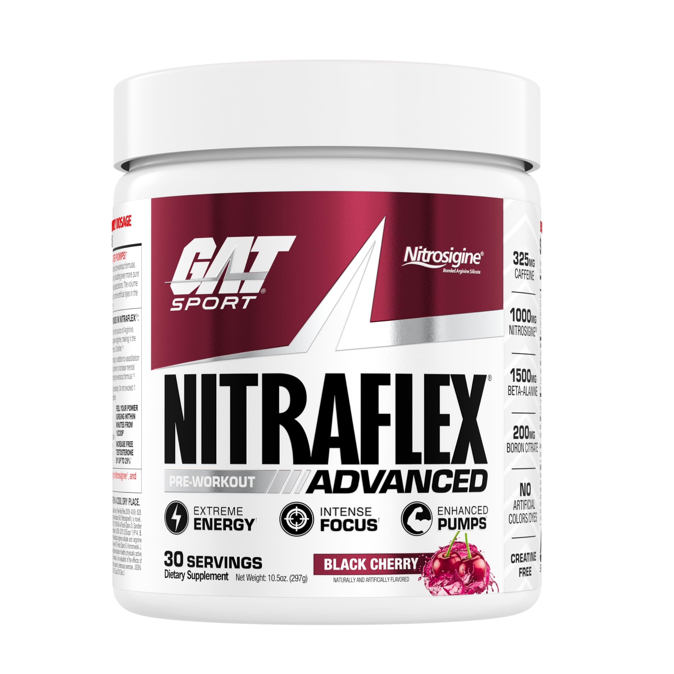 Nitraflex Advanced Pre-Workout Powder, Increases Blood Flow, Boosts Strength and Energy, Improves Exercise Performance (Black Cherry, 30 Servings)