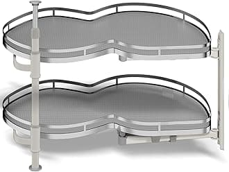 Blind Corner Cabinet Pull Out Organizer, Soft Close Swing Right Pull Out Cabinet Organizer 30inch, Corner Cabinet Lazy Susan for Blind Shelf, 2 Tiers Tray, Adjustable Height