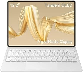 MatePad Pro 12.2" PaperMatte EditionTablet, 2.8K Tandem OLED FullView Display, 144 Hz Refresh Rate, 12GB+512GB, with Glide Keyboard, 10100 mAh battery,Professional Painting APP GoPaint, Gold
