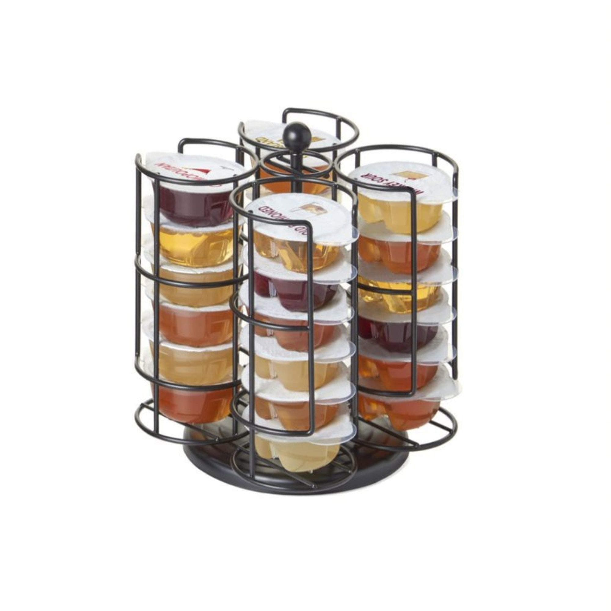 Nifty Solutions Compatible with Bartesian Cocktail Holds up to 24 Capsule Pods, Spins 360-Degrees, Medium (Pack of 1), Black, (5620)