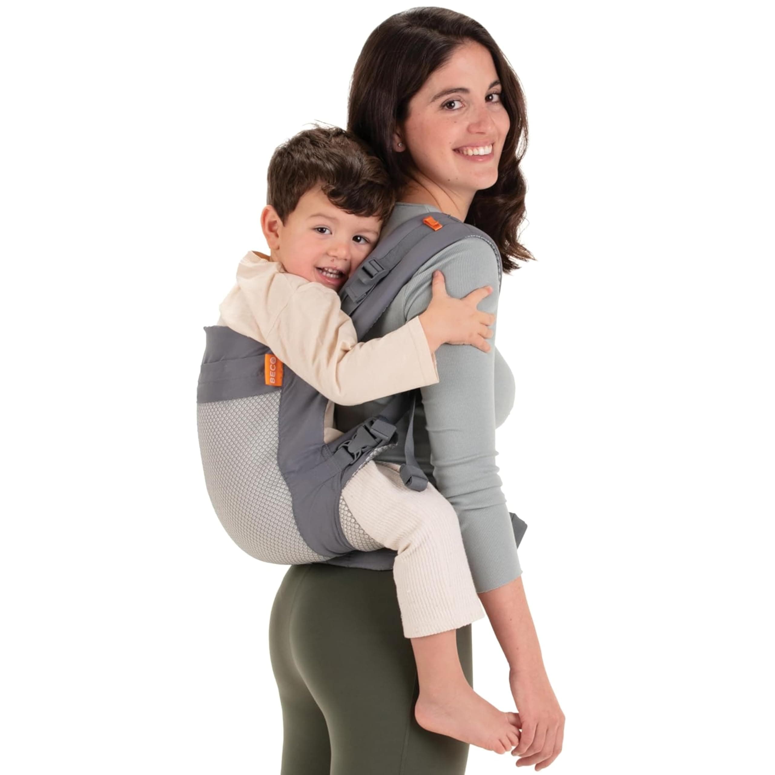 Toddler Carrier (20-60 lbs) with Breathable 3D Mesh & Extra Wide Seat - Front-Carry & Backpack Style - Lightweight Sling Carrier for Children from 18months - Cool Dark Grey