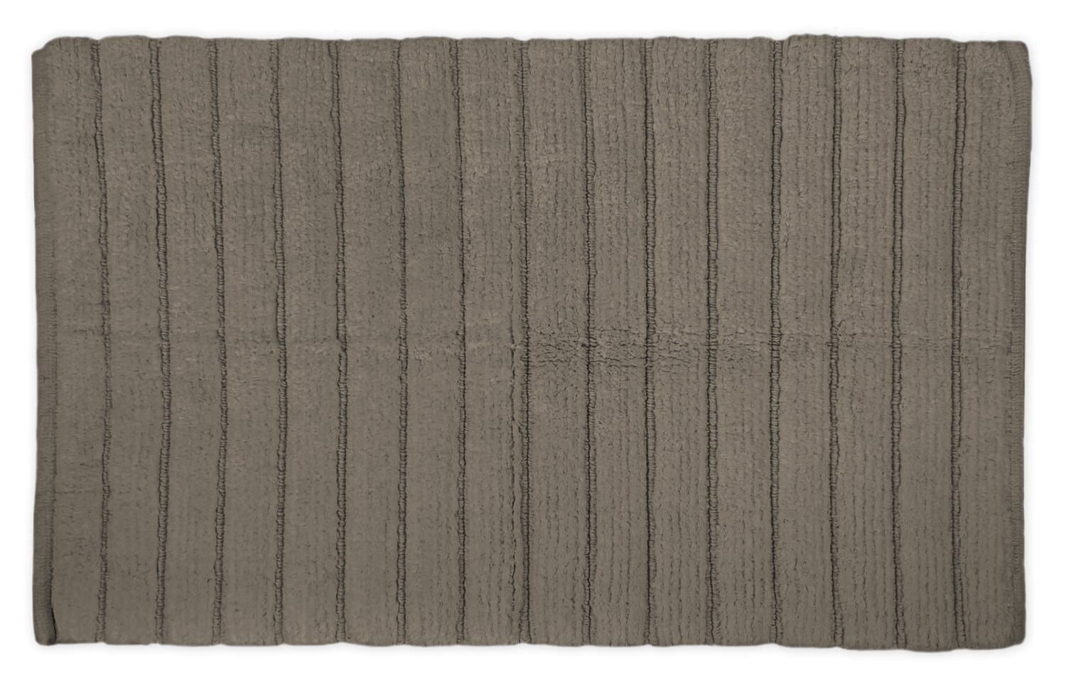 DII Ribbed Bathroom Floor Mat Collection Soft, Absorbant and Machine Washable, 21x34, Cool Brown