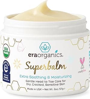 Era Organics Healing Ointment for Babies - USDA Certified Organic Natural Moisturizer Gentle on Sensitive Skin Prone To Baby Eczema, Cradle Cap (Infant Seborrheic Dermatitis), Rashes, Hives and More