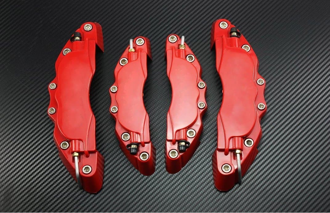 'SPDFST 4 Front/rear Universal Disc Brake Caliper Cover Manso Style Medium+small Red 3d-Car Accessories