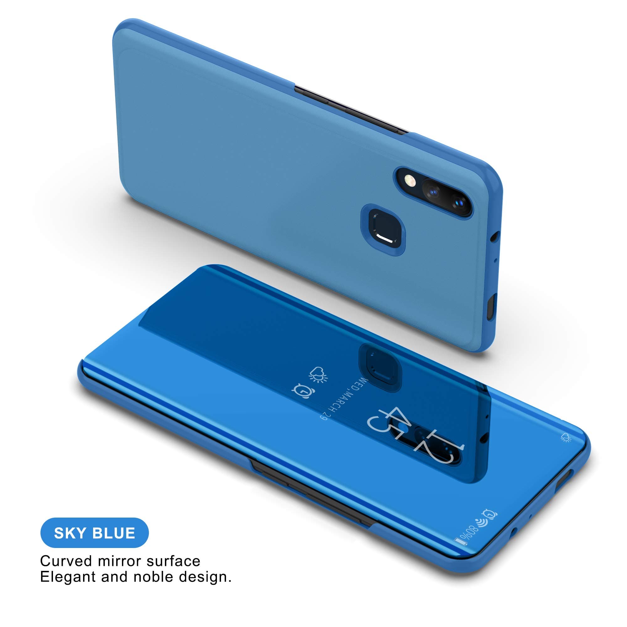 COVO Case for Honor 8X MAX Case Smart Mirror Cover Sleep flip leather Case Smart leather case Protective cover for Honor 8X MAX (Blue)