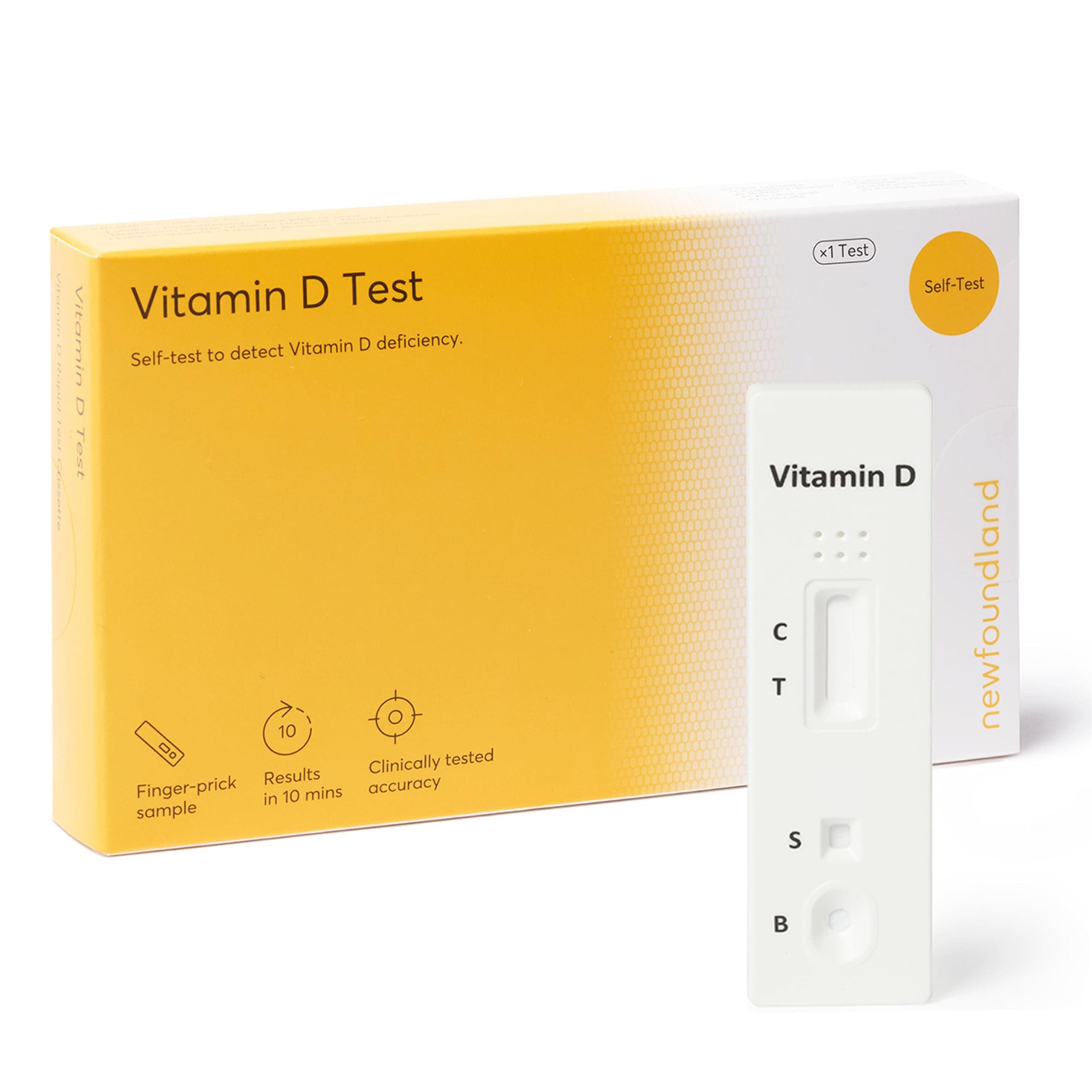 – Newfoundland Vitamin D Test Kit - UV Deficiency Detection - 99% Accurate Home Test for Vitamin D Levels - Certified by CE - Blood Test Kit for D3 & D2 - Sunlight & UVB, Single Person Testing