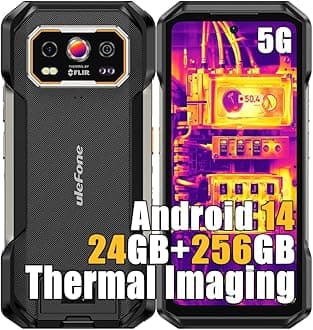Armor 27T PRO 5G Rugged Smartphone Unlocked,Thermal Imaging Camera,Dimensity 6300 24GB+256GB Android 14 Cell Phone, 6.78" FHD+, 10600mAh Wireless Charge, Dual 4G Rugged Phone, NFC GPS OTG