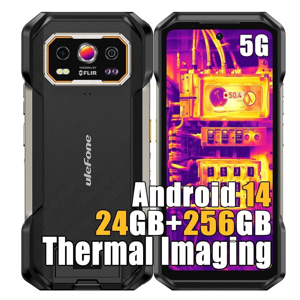 Ulefone Armor 27T PRO 5G Rugged Smartphone, MediaTek Dimensity 6300, 24GB+256GB Android 14, 64MP+50MP, 6.78" FHD+, 10600mAh Wireless Charge, Dual 4G, NFC GPS OTG