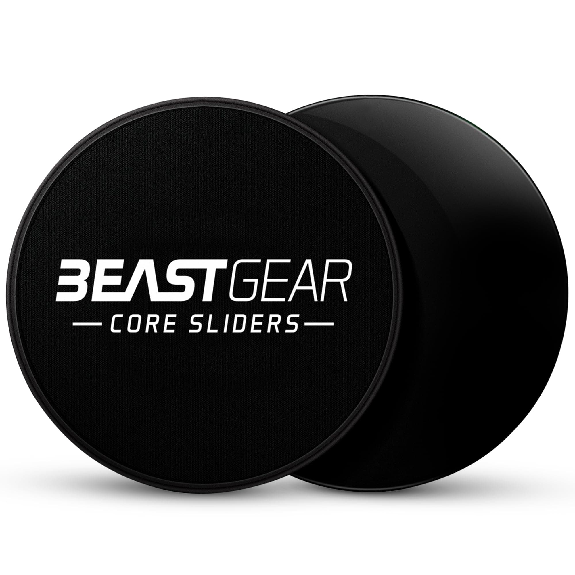 Core Sliders by Beast Gear – Double Sided Gliding Discs for Abdominal Exercises - Carpet and Hard Floors