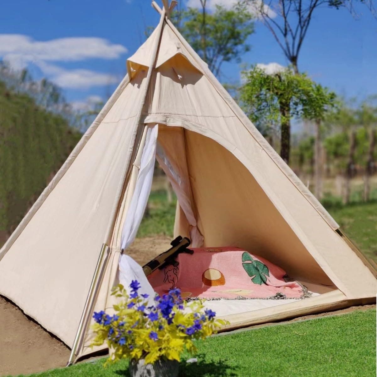 2M Camping pyramid tent