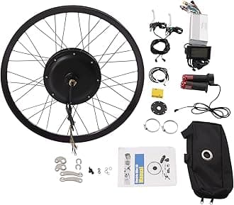 Electric Bicycle Motor Kit Front/Rear Wheel Bike Modification Kit E-Bike Front/Rear Wheel Conversion Kit with Display for Assembling and Modifying The Rear/Front Wheels