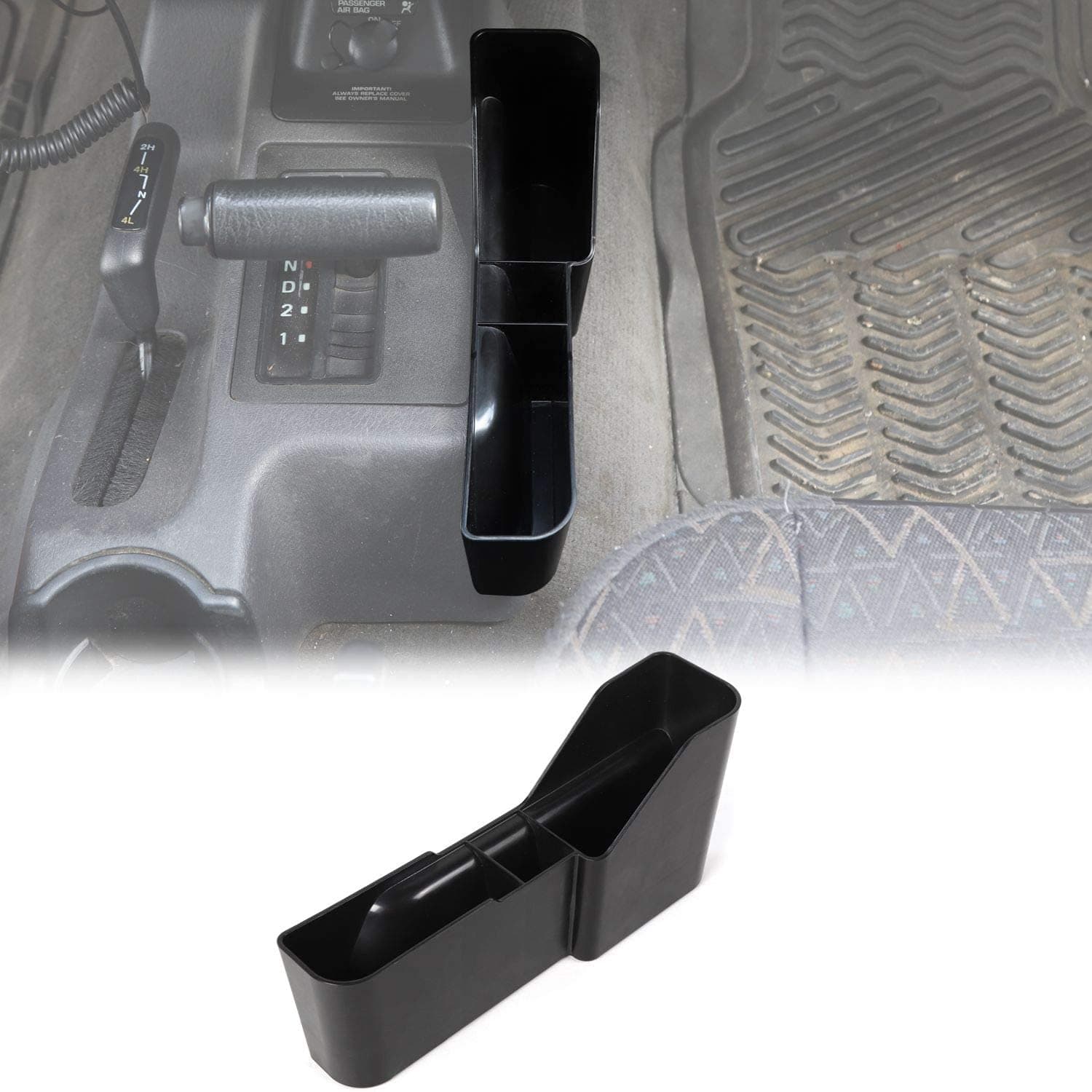 JeCar for TJ Storage Tray Center Console Gear Shift Storage Organizer Accessories for Jeep Wrangler TJ 1997-2006