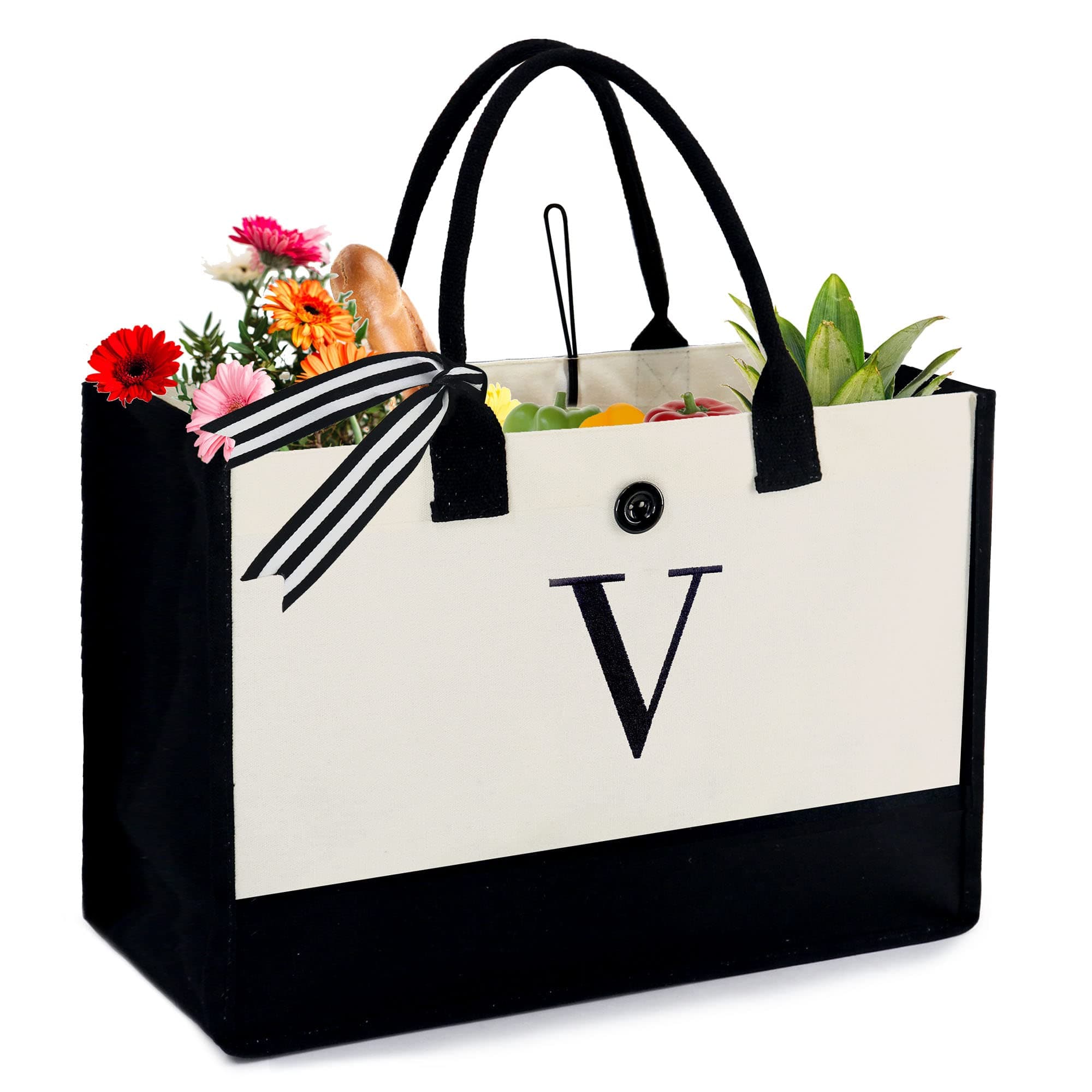 BeeGreenReusable Grocery Letter Tote Bag