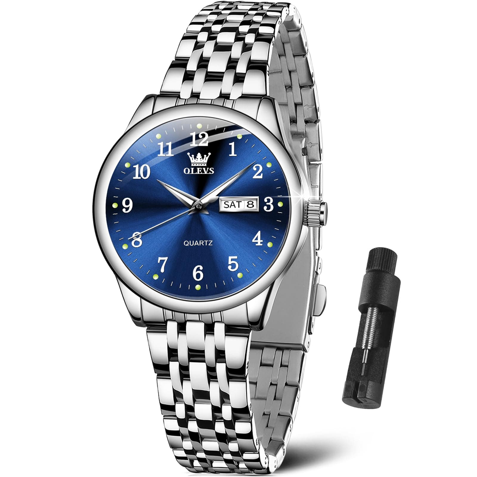 Silver Blue Ladies Watches