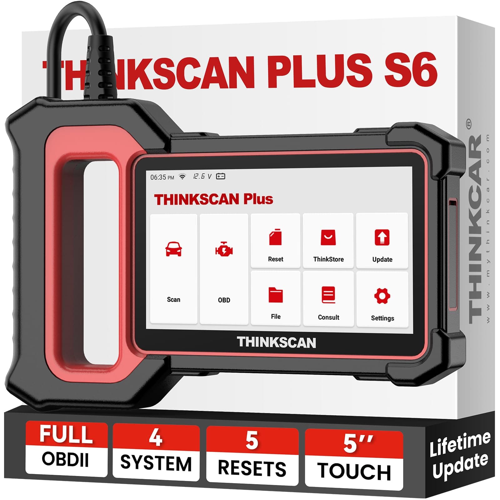 THINKCAR OBD2 Scanner,ThinkScan Plus S6 Diagnostic Tool