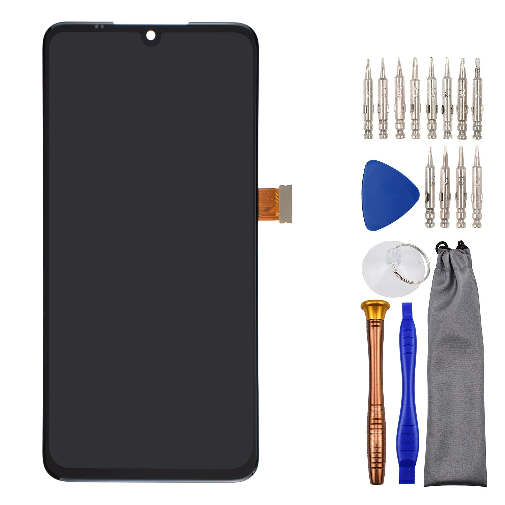 Sunways Complete LCD Display Touch Digitizer Screen Replacement for LG V50S ThinQ 5G G8X ThinQ LM-V510N LMG850EMW LM-G850 Black