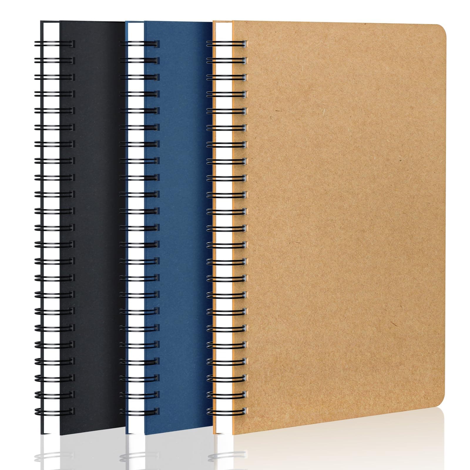 EUSOAR Spiral Notebook, 3 Packs A4 11" x 8-1/2" Large Journal, 120Pages/ 60Sheets College Ruled Paper for Note Taking, Sketchbook for Work Office School Student Supplies Traveling Diary