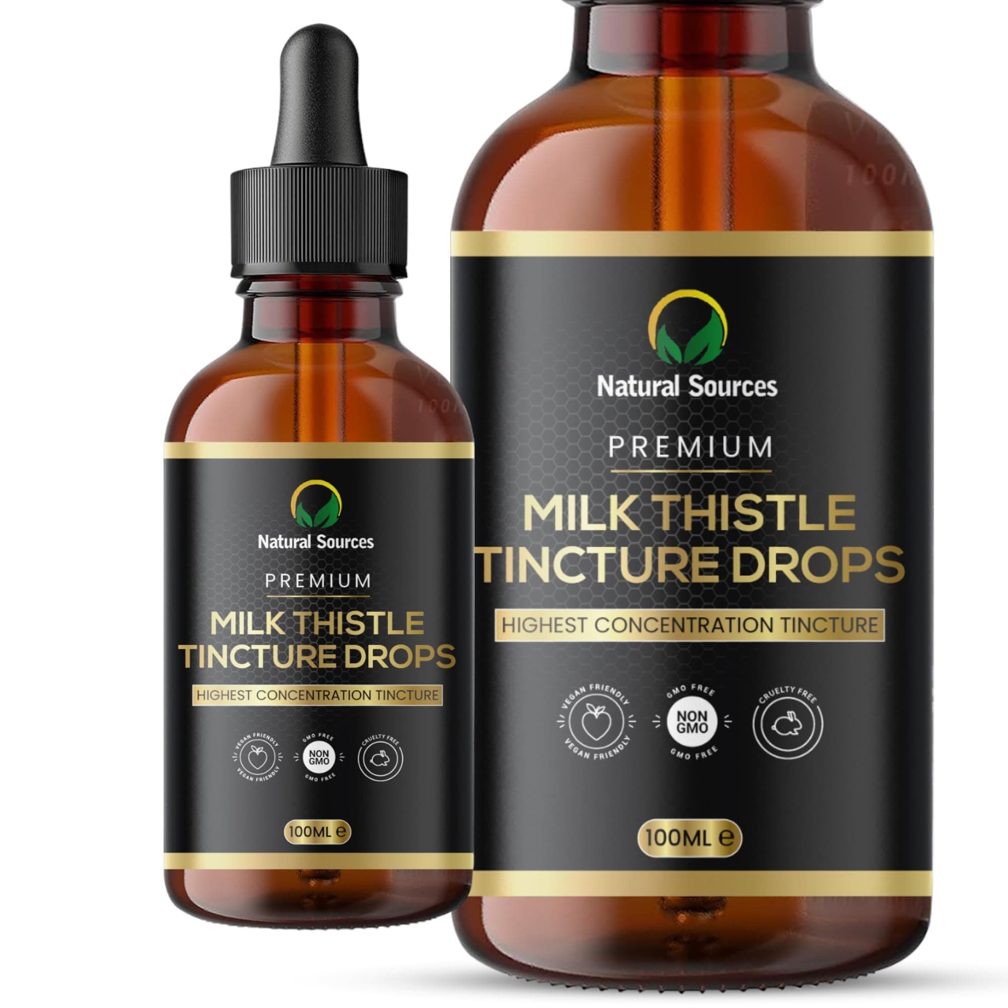 Milk Thistle Liquid Extract -Milk Thistle Tincture Drops, high Strength 100ml- Whole Plant Extract-UK Grown and Produced on Organic Farm. GMP Certified, No GMO, Vegan