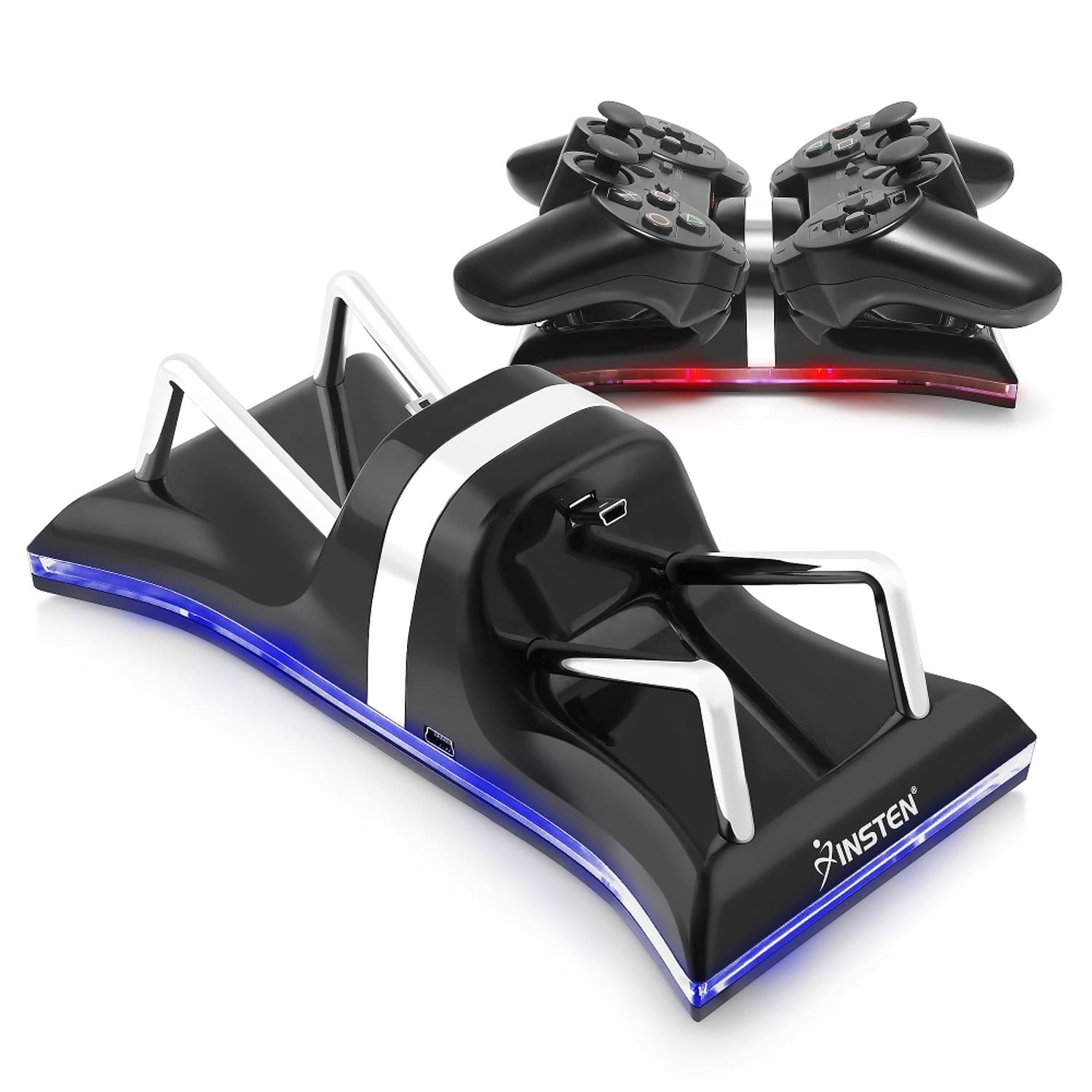 Hydra Performance Dual Charging Station Compatible with Sony Ps3 Controller - Black